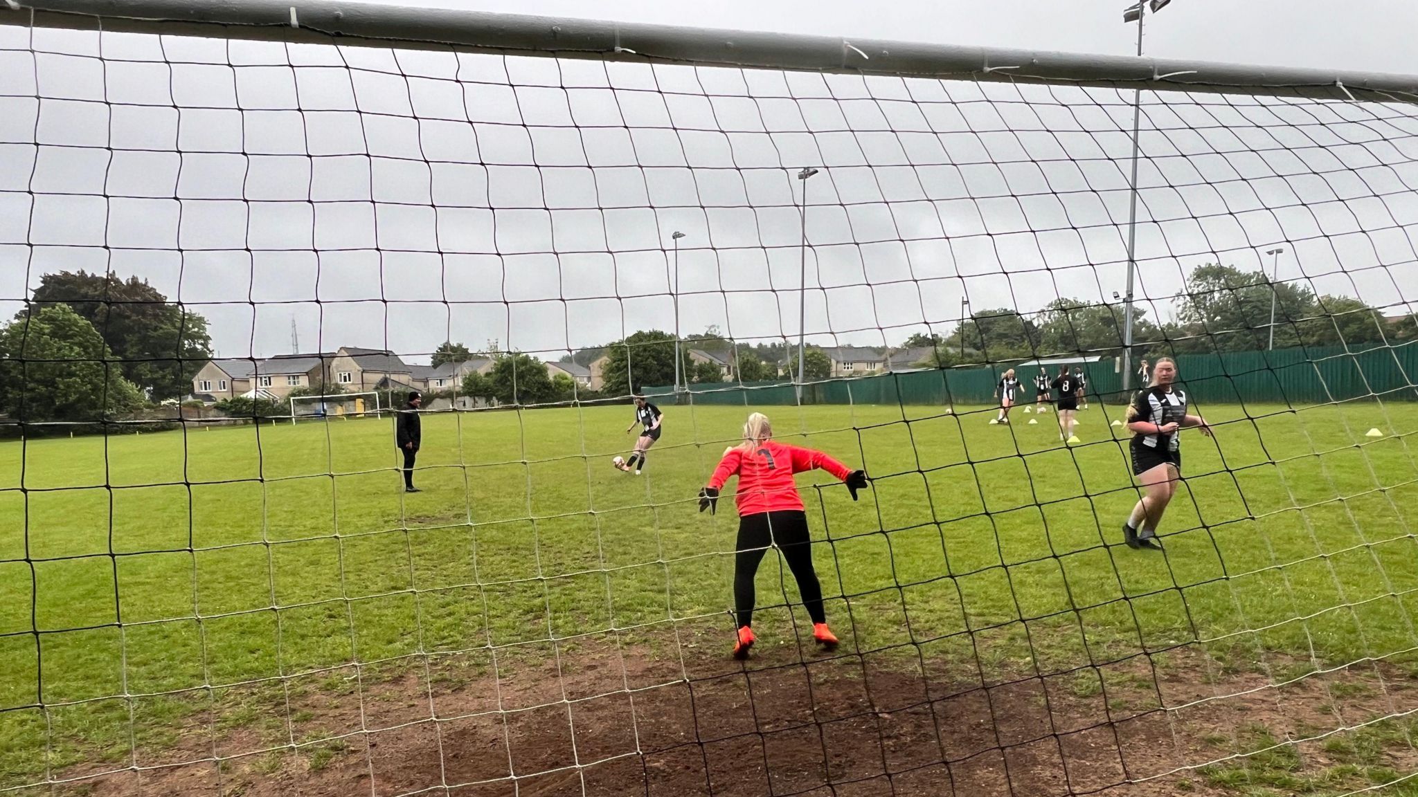 Goalkeeper practice at Odd Down FC in Bath