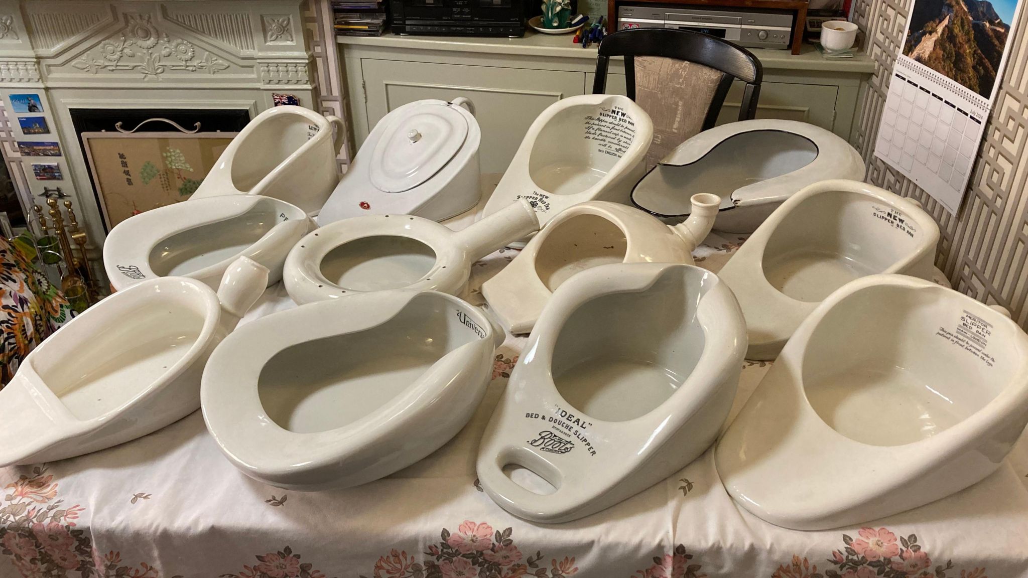 Some bedpans from Mrs Jacob's collection