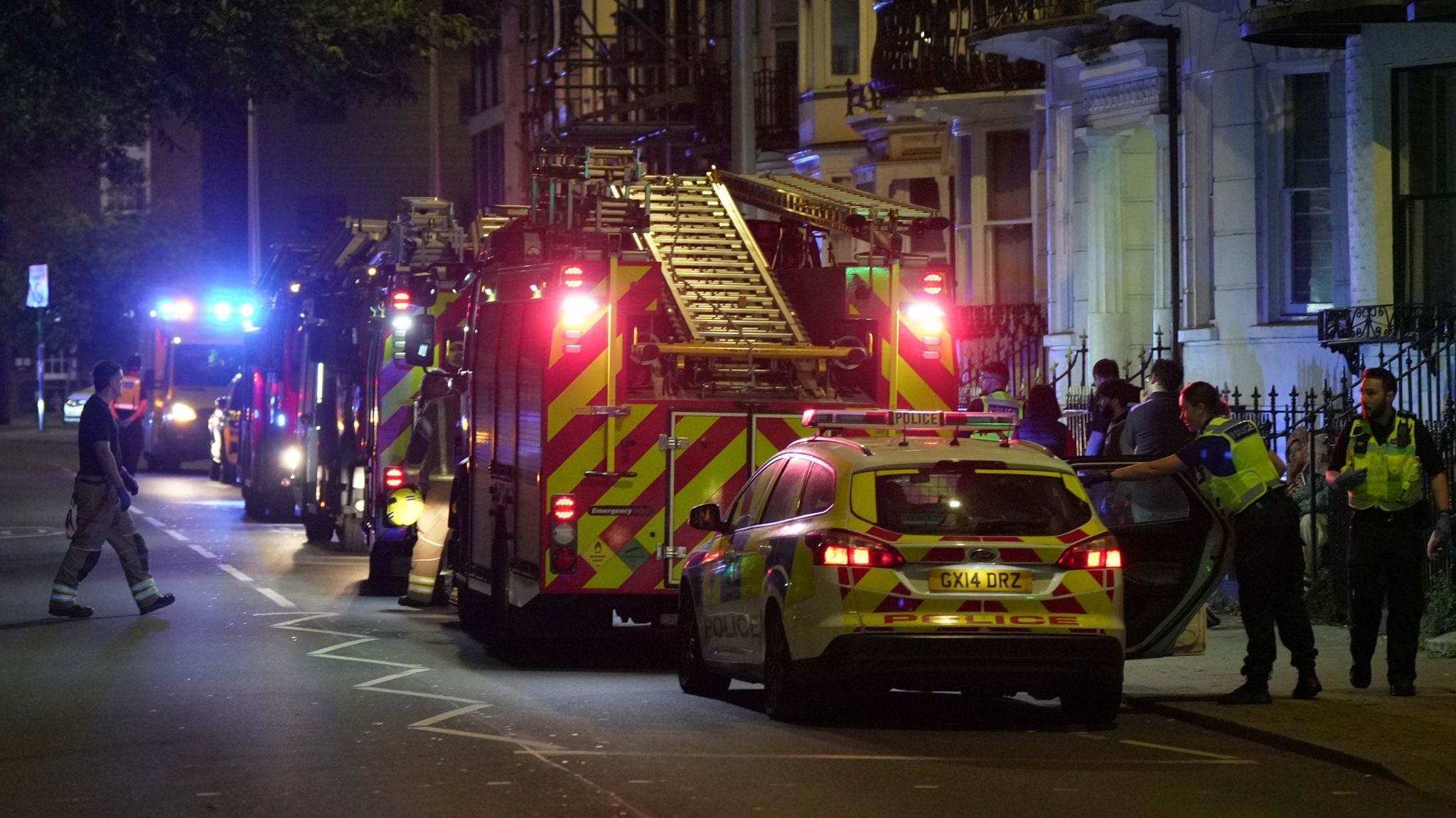 Grand Parade Brighton closed to the public by the emergency services.