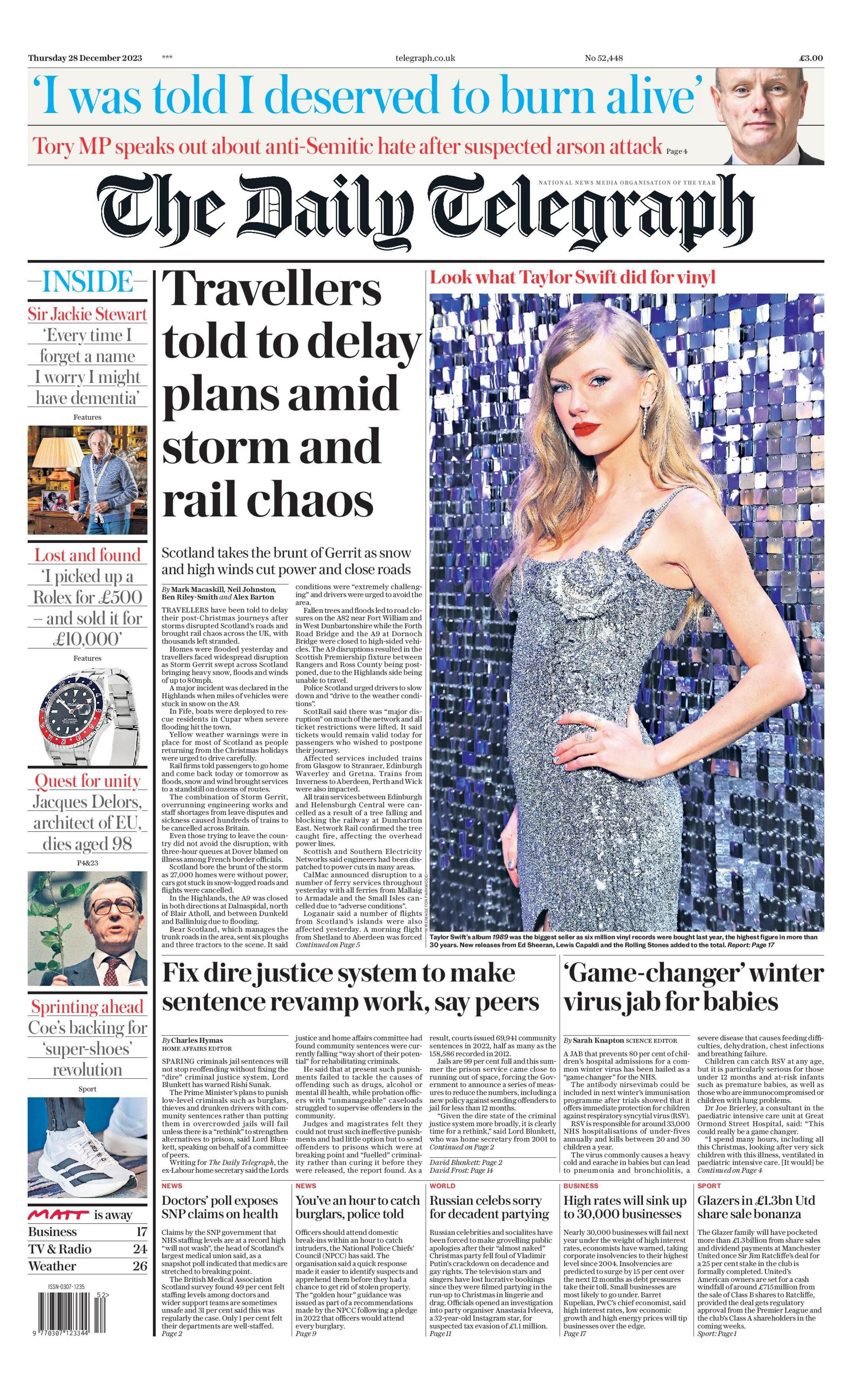 Scotland's papers: Storm 'nightmare' and NHS warning - BBC News