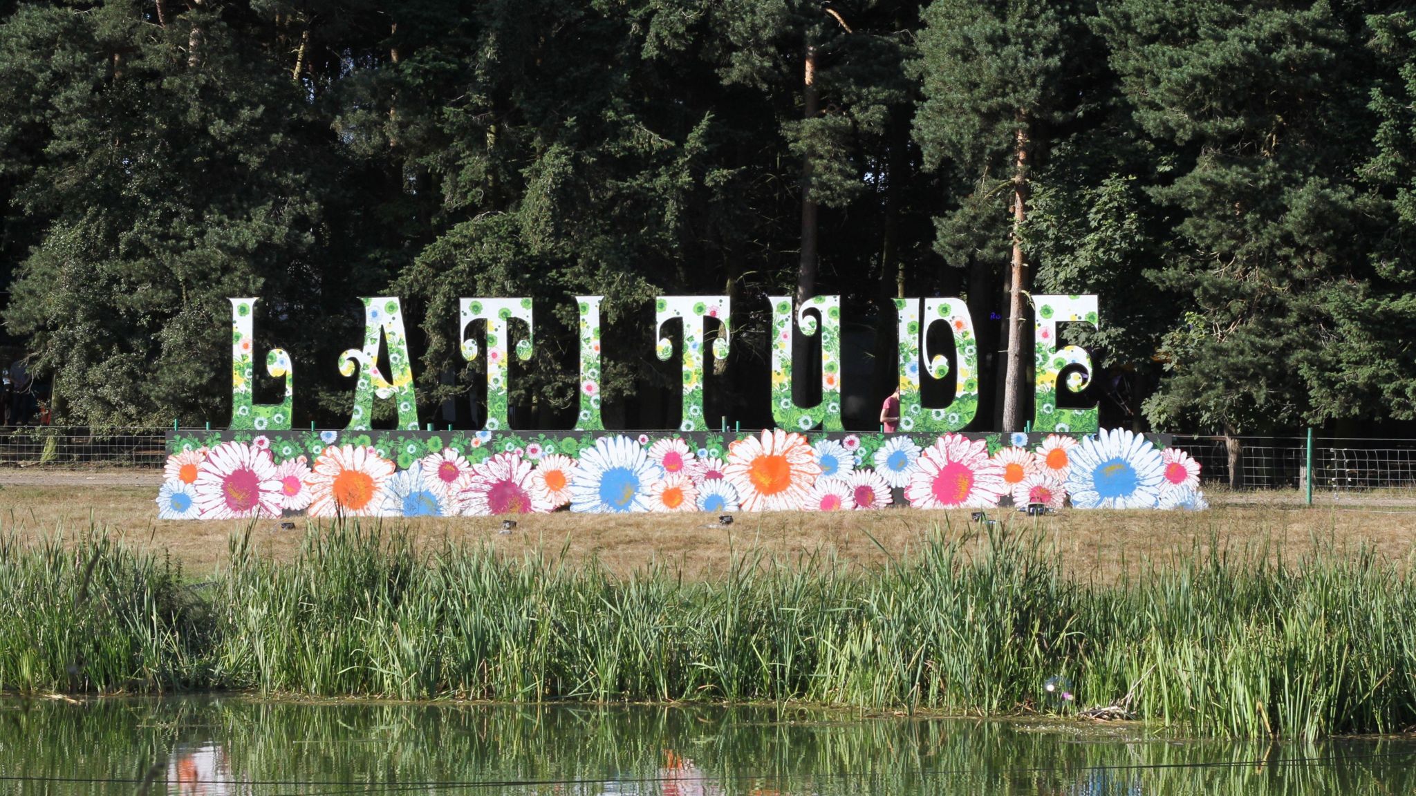 The Latitude Festival sign in 2023