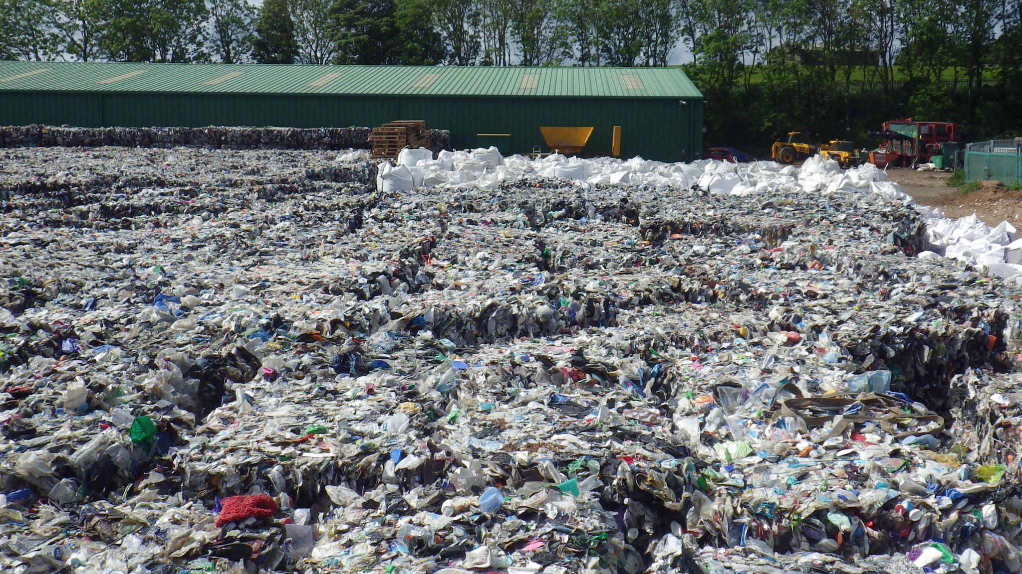 Plastic waste at Greenology in Liverton