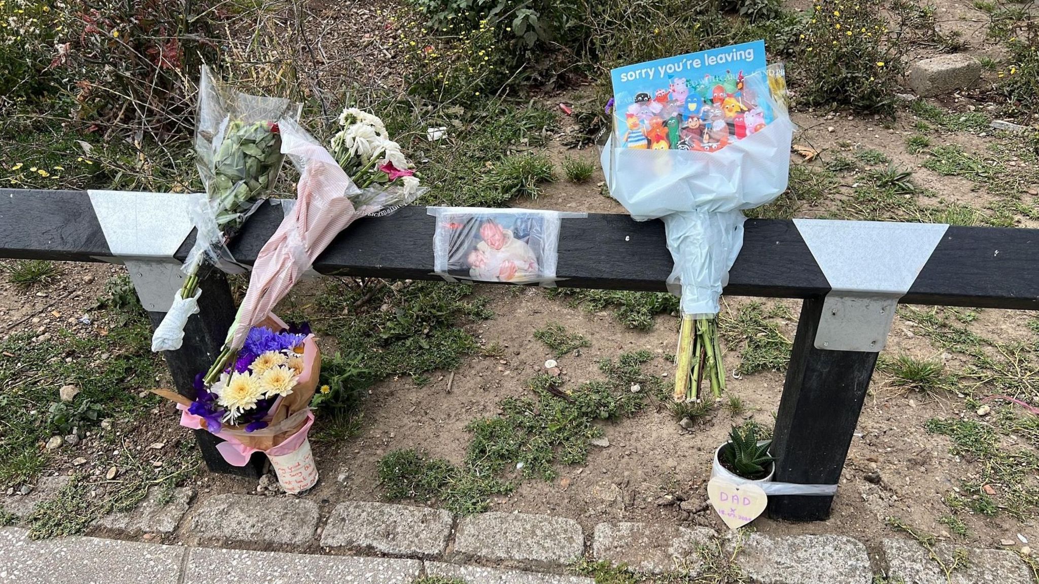 Tributes left at the scene of the incident