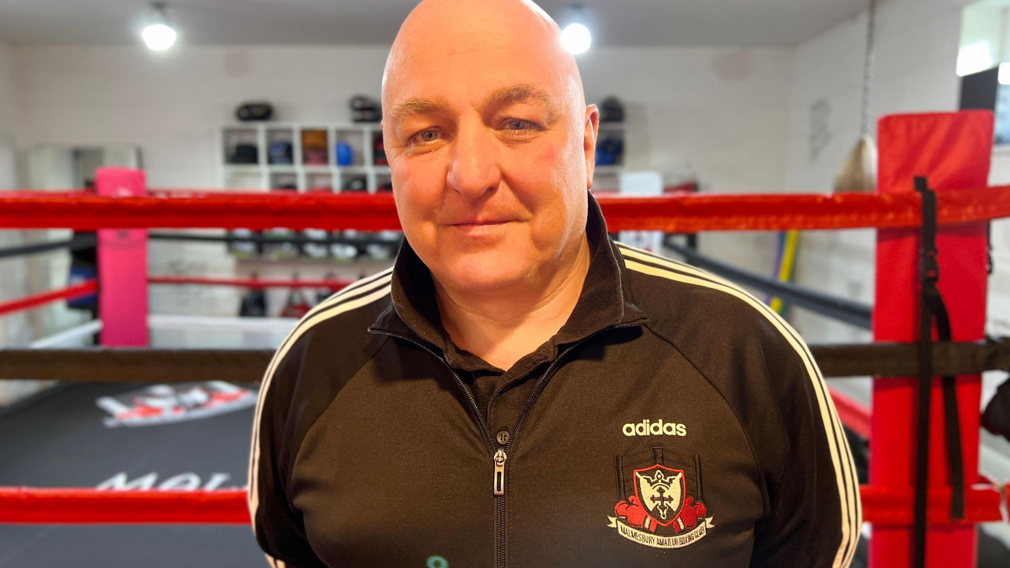 Mike Rees in his boxing gym