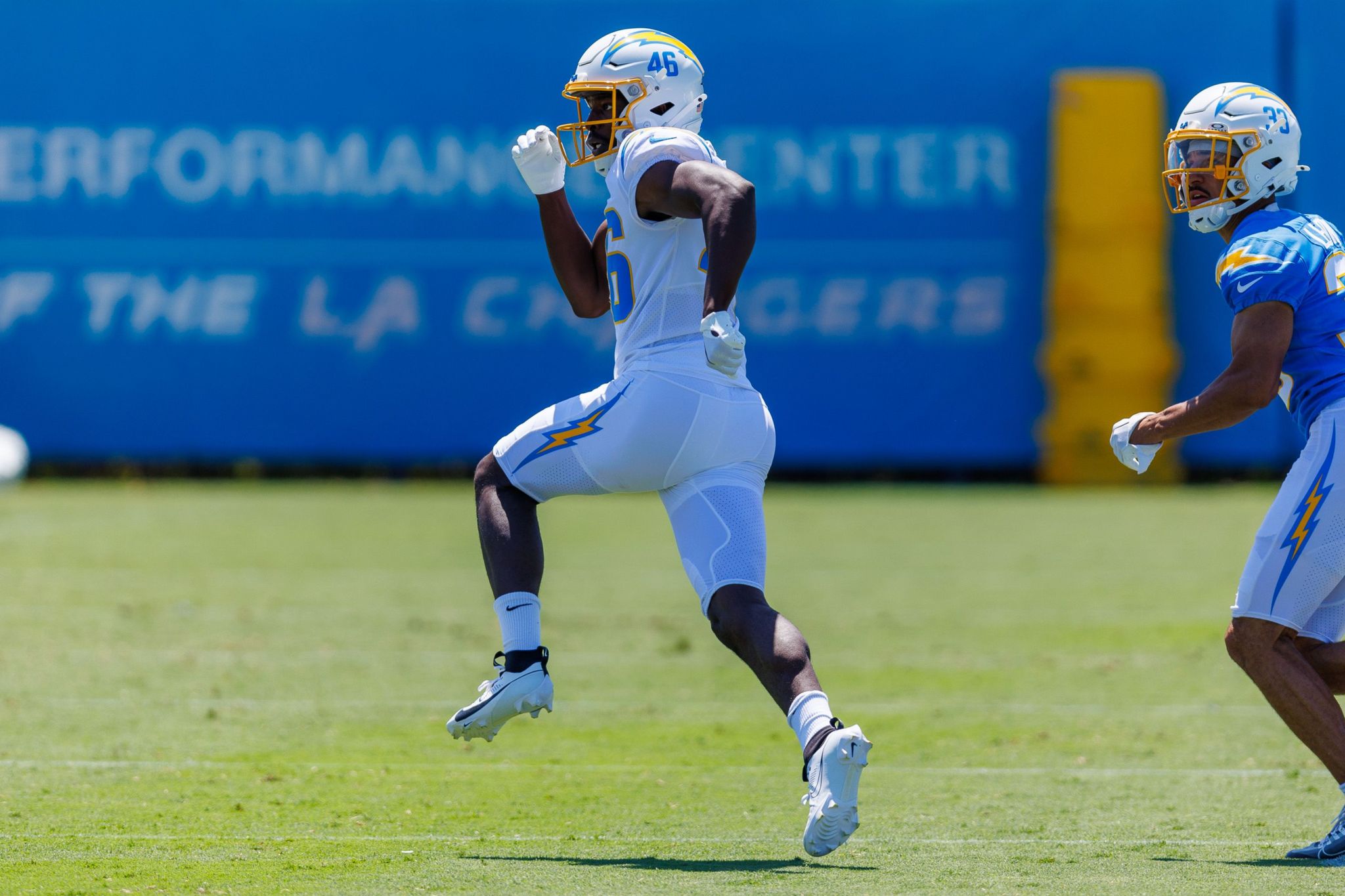 Praise Olatoke in action for the Chargers