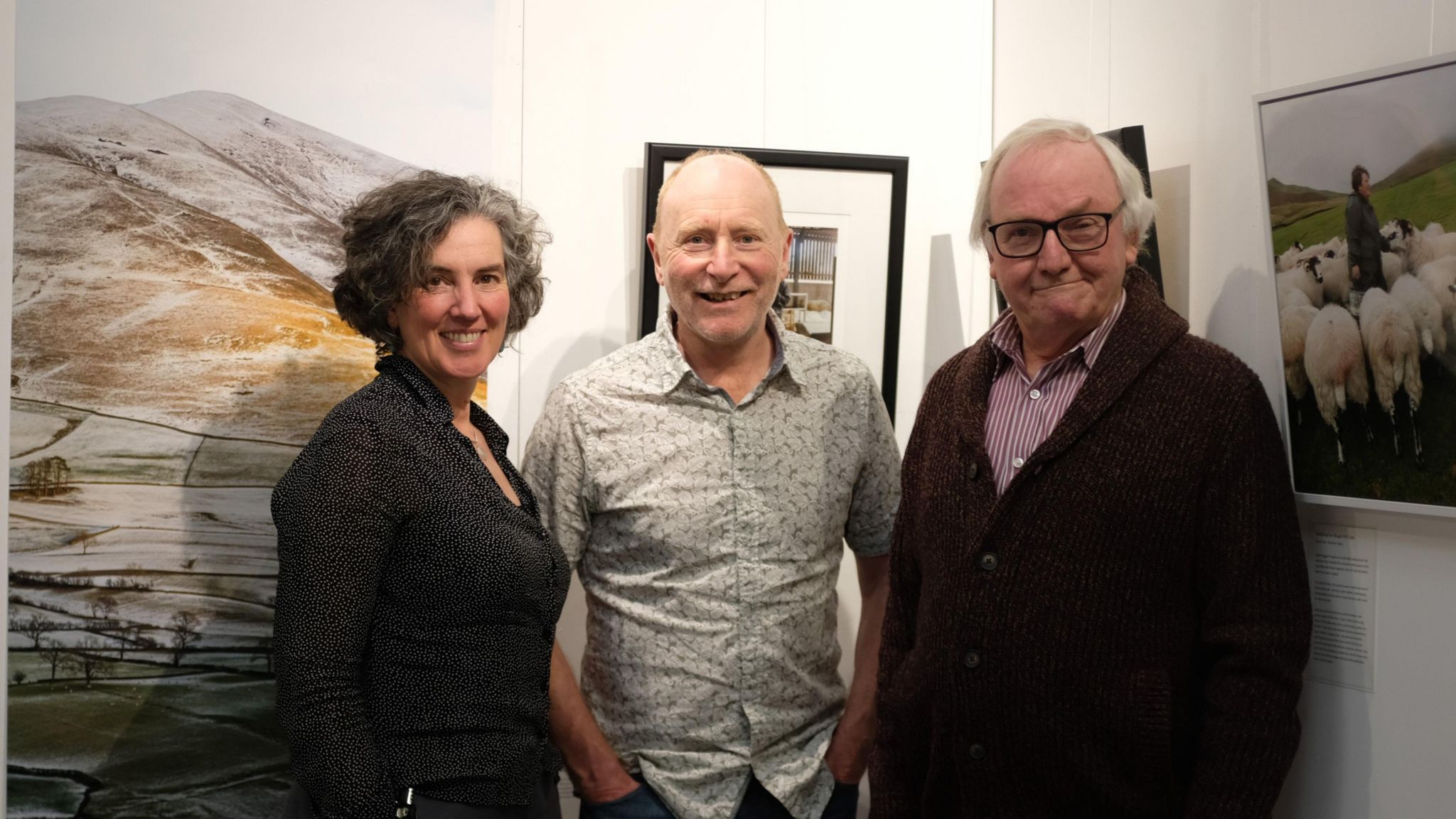 Harriet Fraser, Rob Fraser and Friends of the Dales Countryside Museum chair Martin Garside