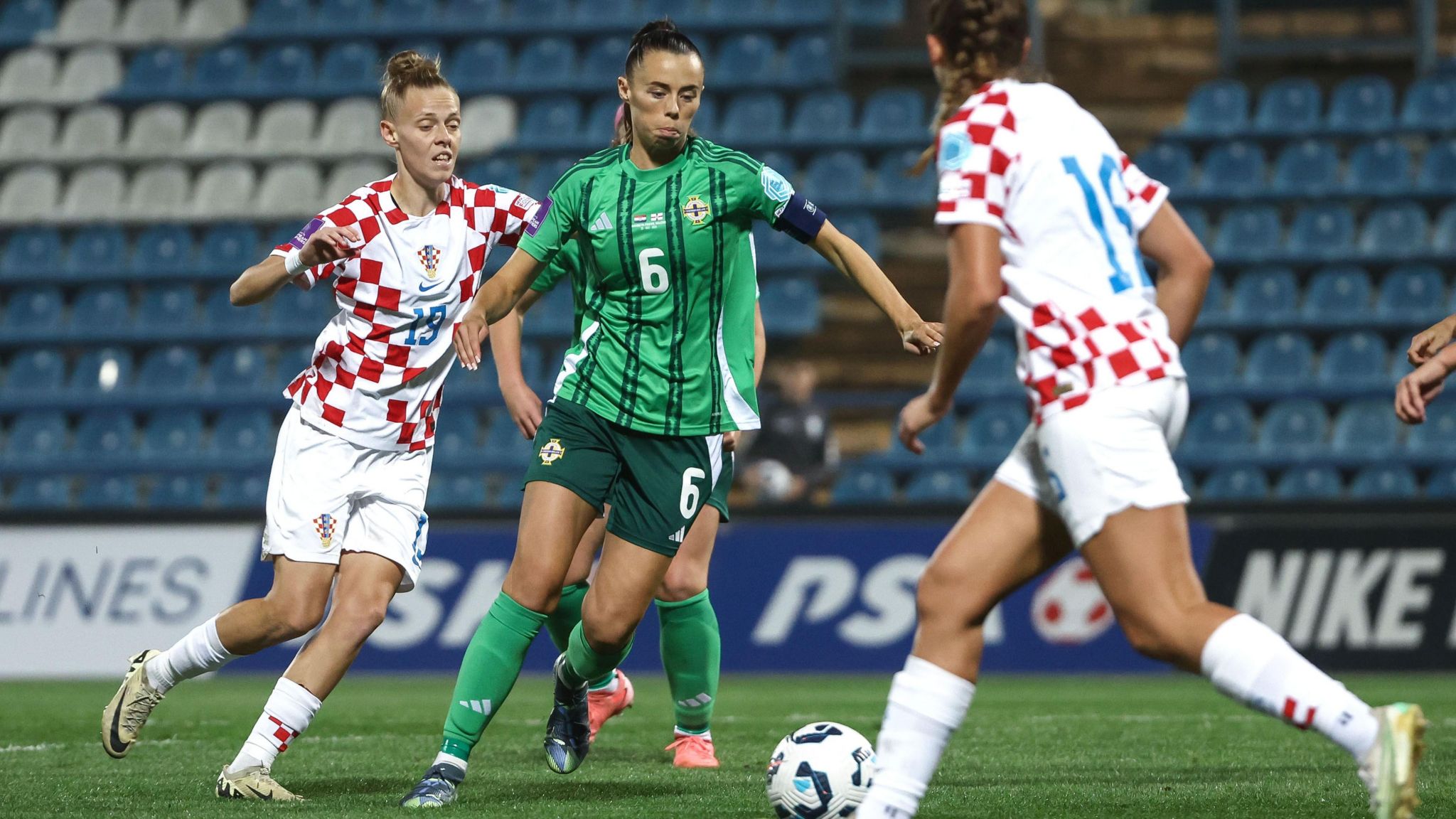 Laura Rafferty in action for Northern Ireland