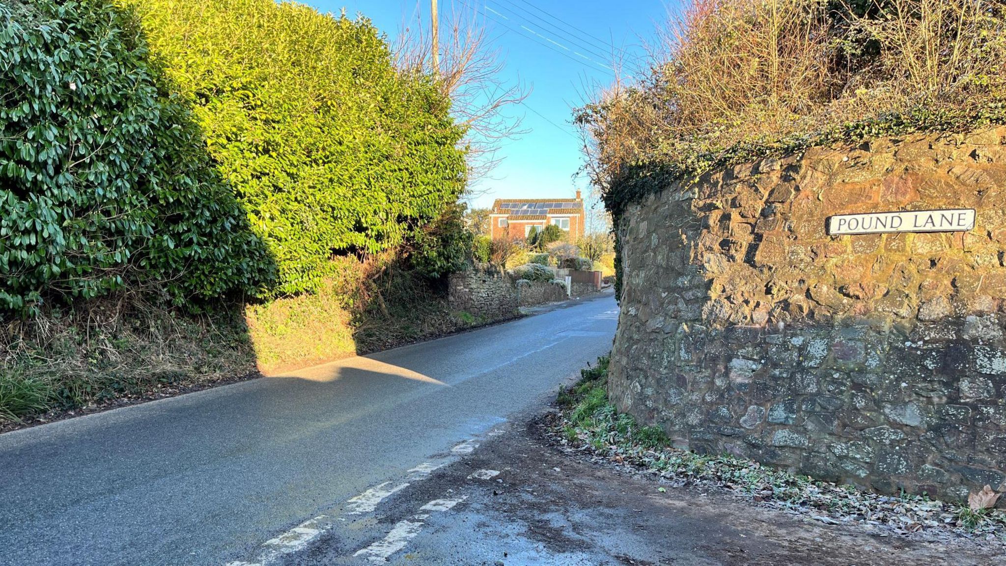 The location of the closure, looking from Pound Lane