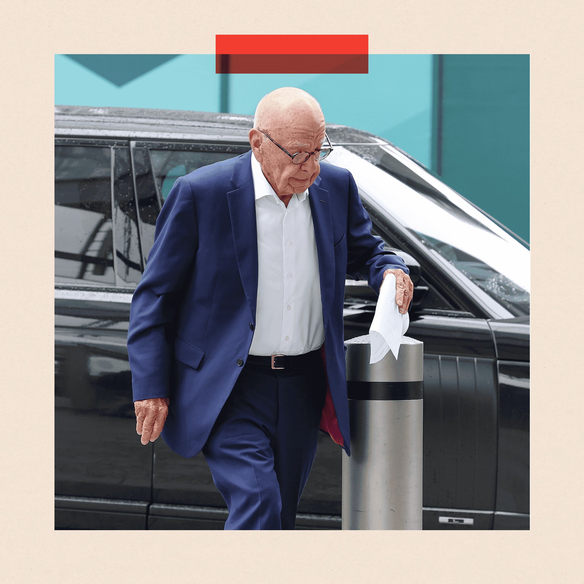Rupert Murdoch walking