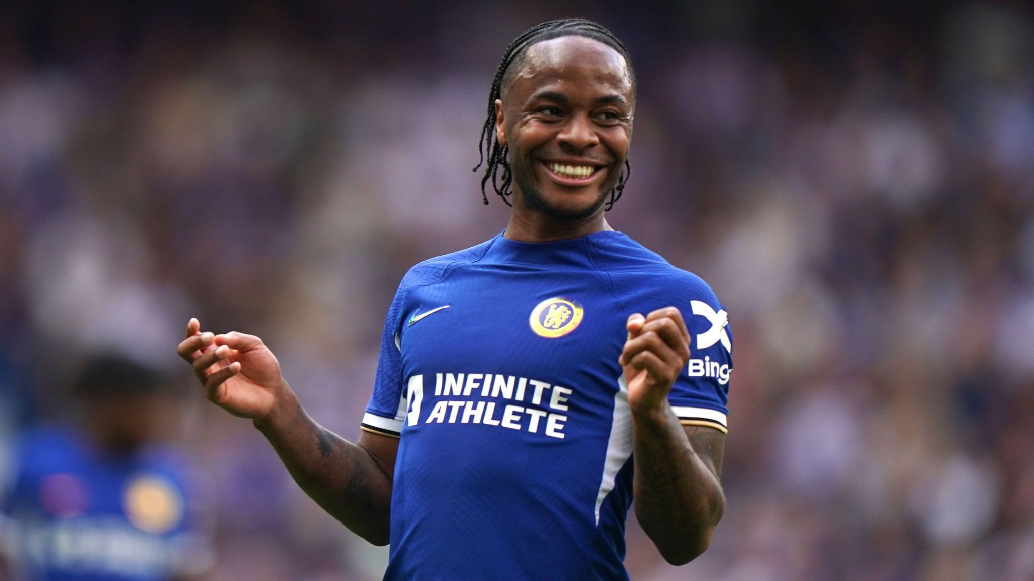 Raheem Sterling during a game for Chelsea