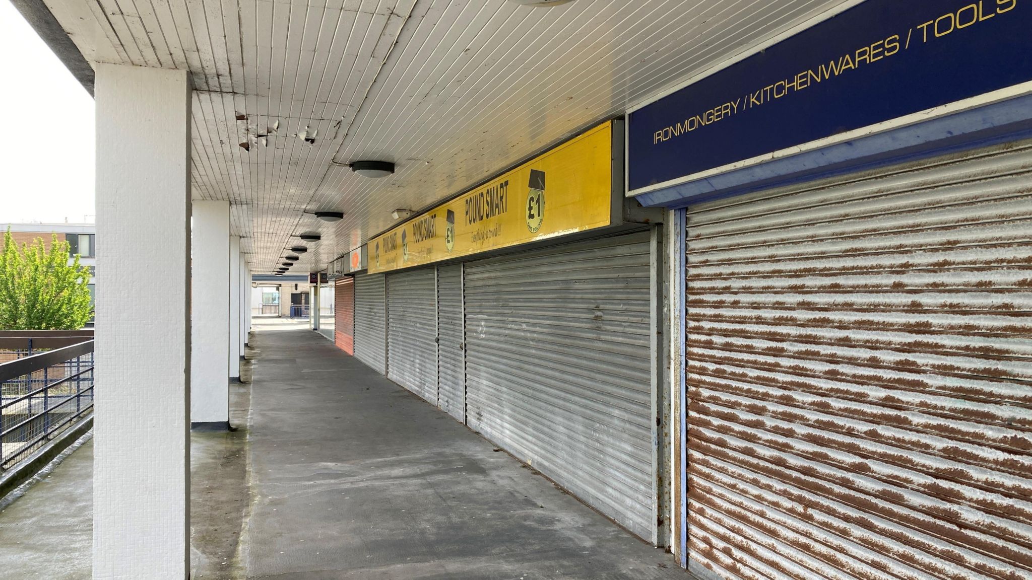 Empty shops at Billingham's West Precinct