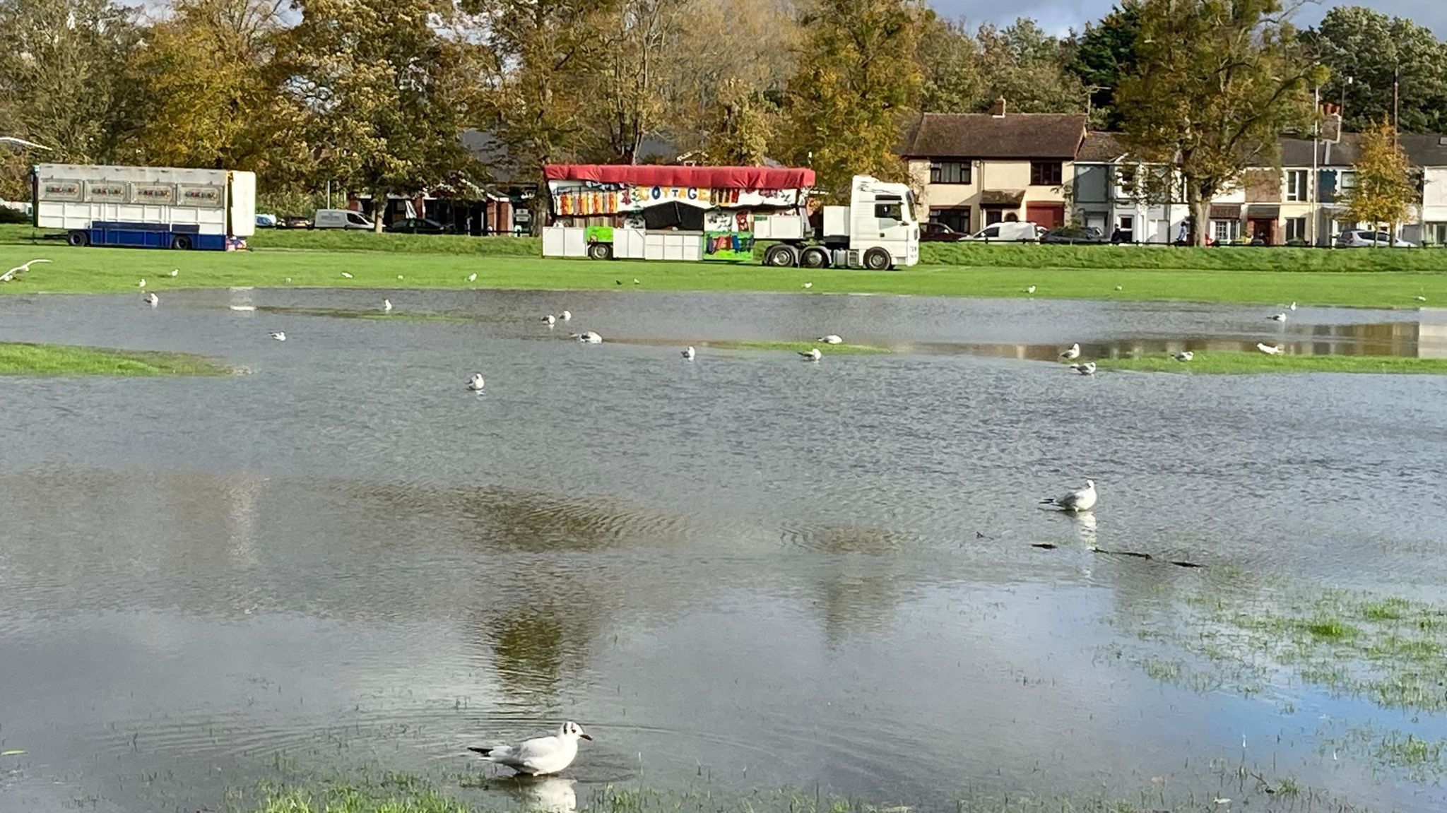 Flooding at The Walks in King's Lynn