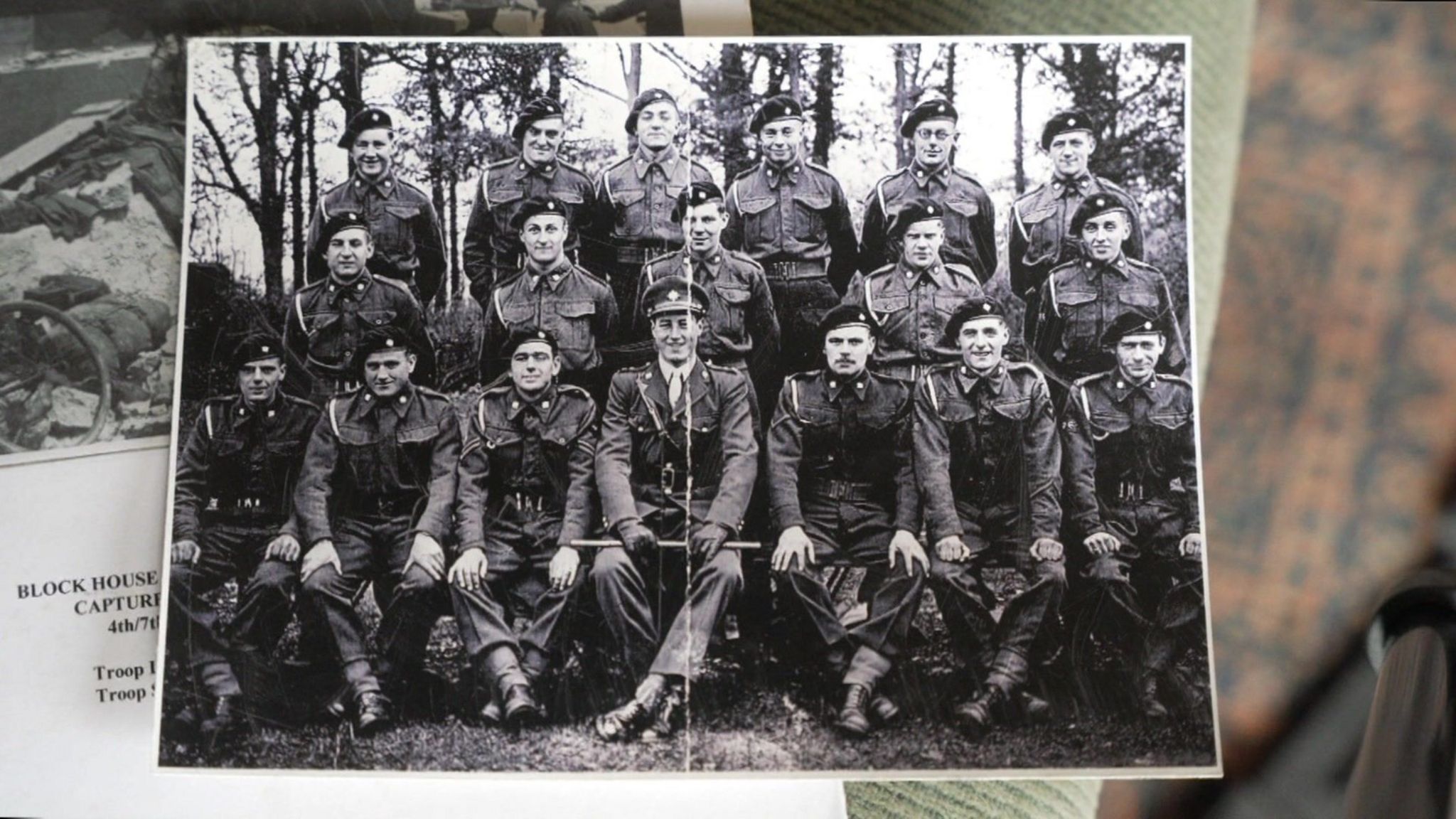 Old black and white picture of Cecil Newton and his comrades in the Royal Dragoon Guards