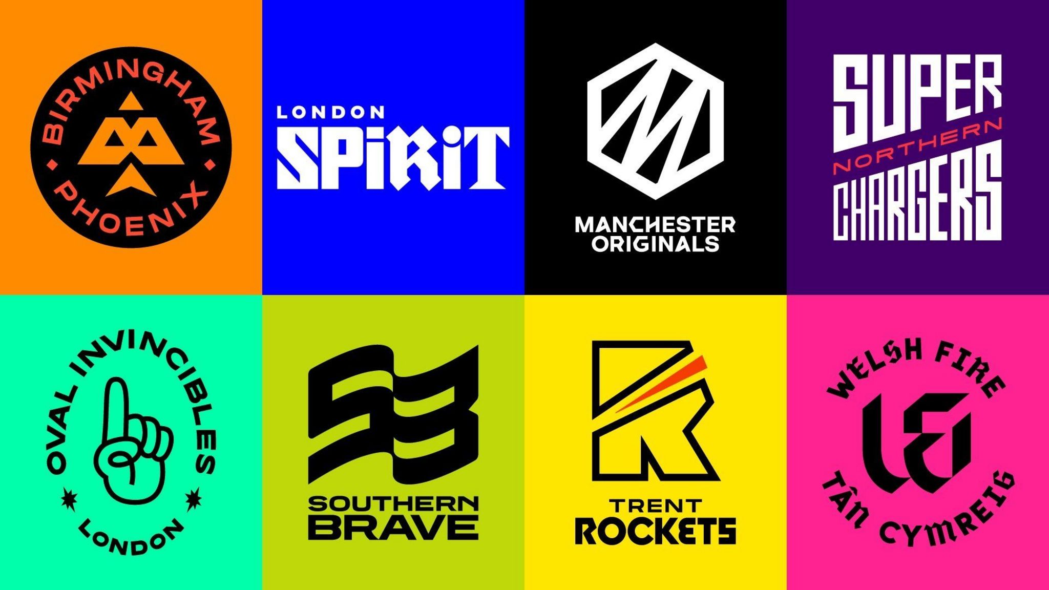 The logos of the eight Hundred teams