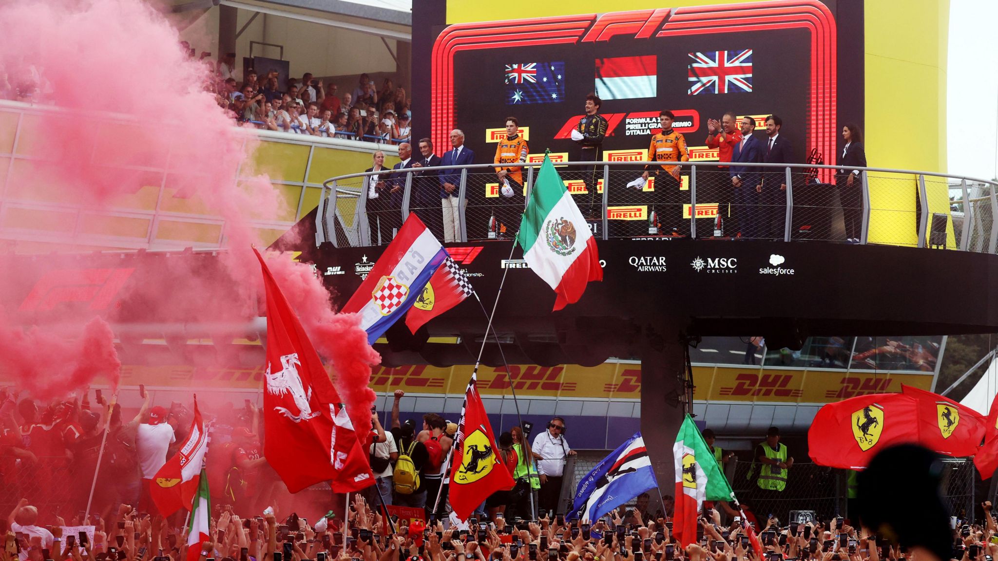 Ferrari fans celebrate