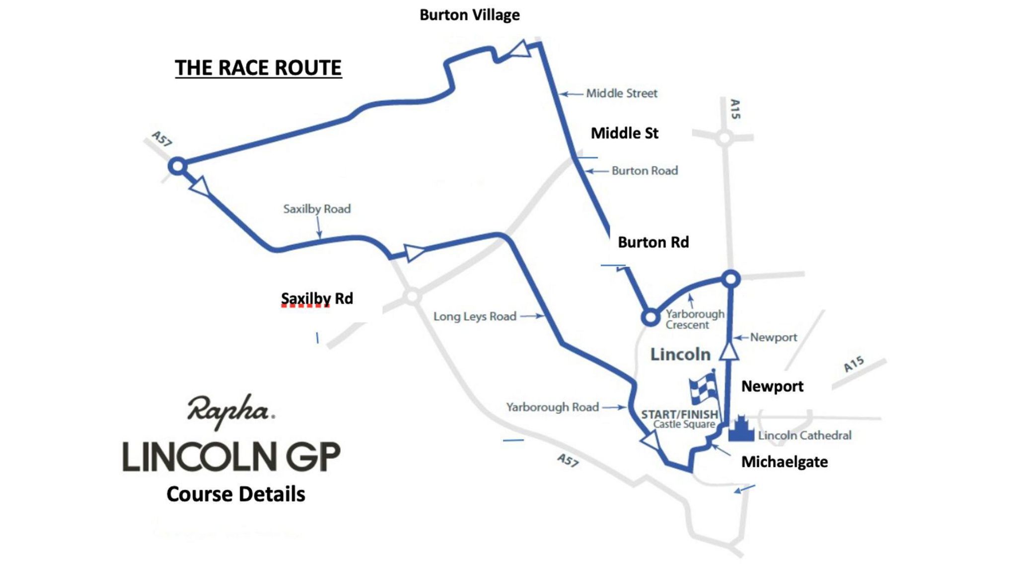 The Lincoln Grand Prix route for the male and female professional races