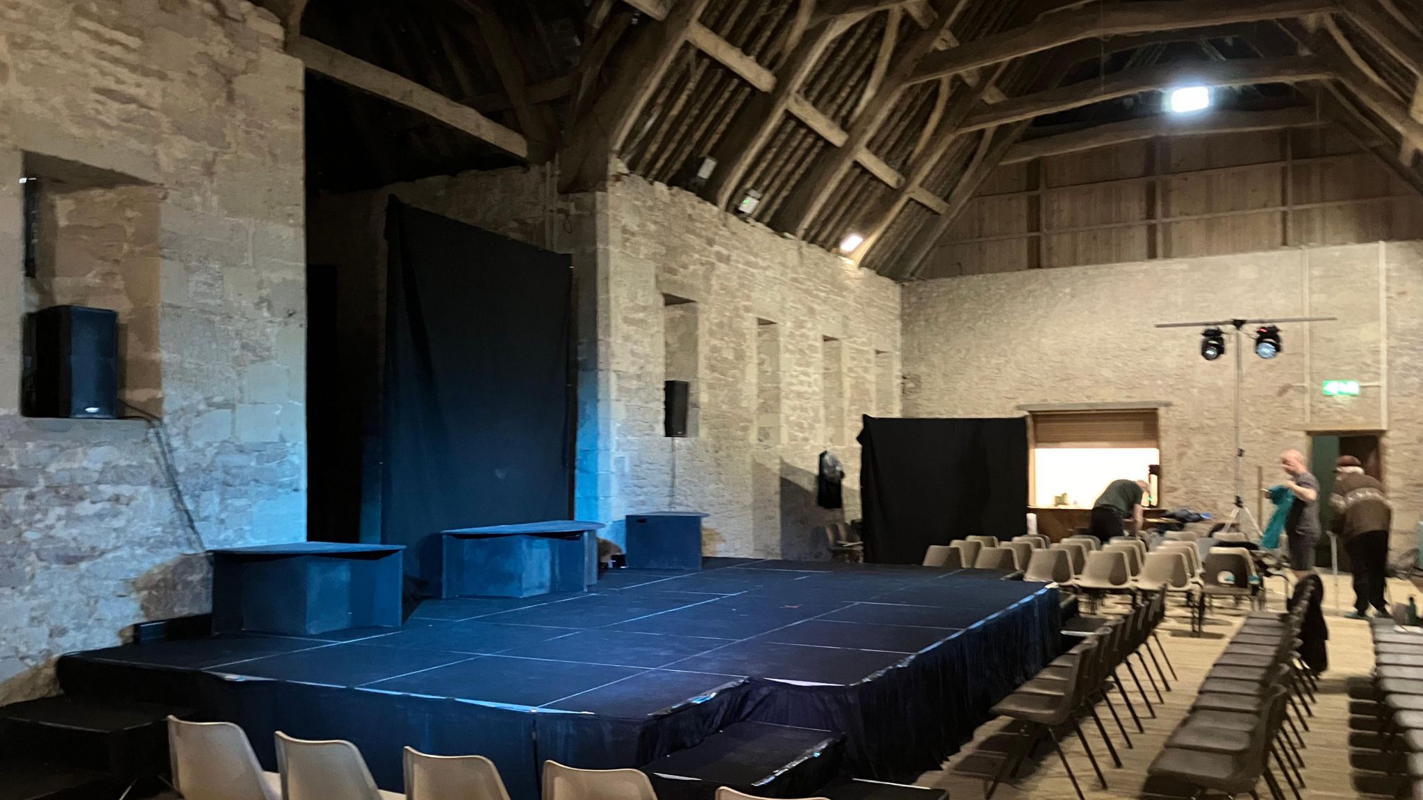 The stage in the Bishop's Barn