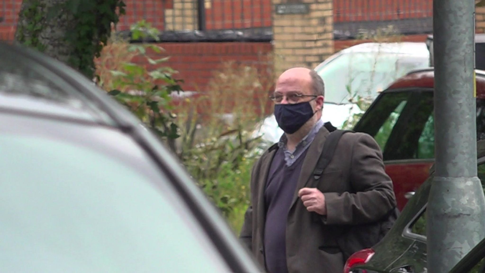 Daran Hill arriving at court