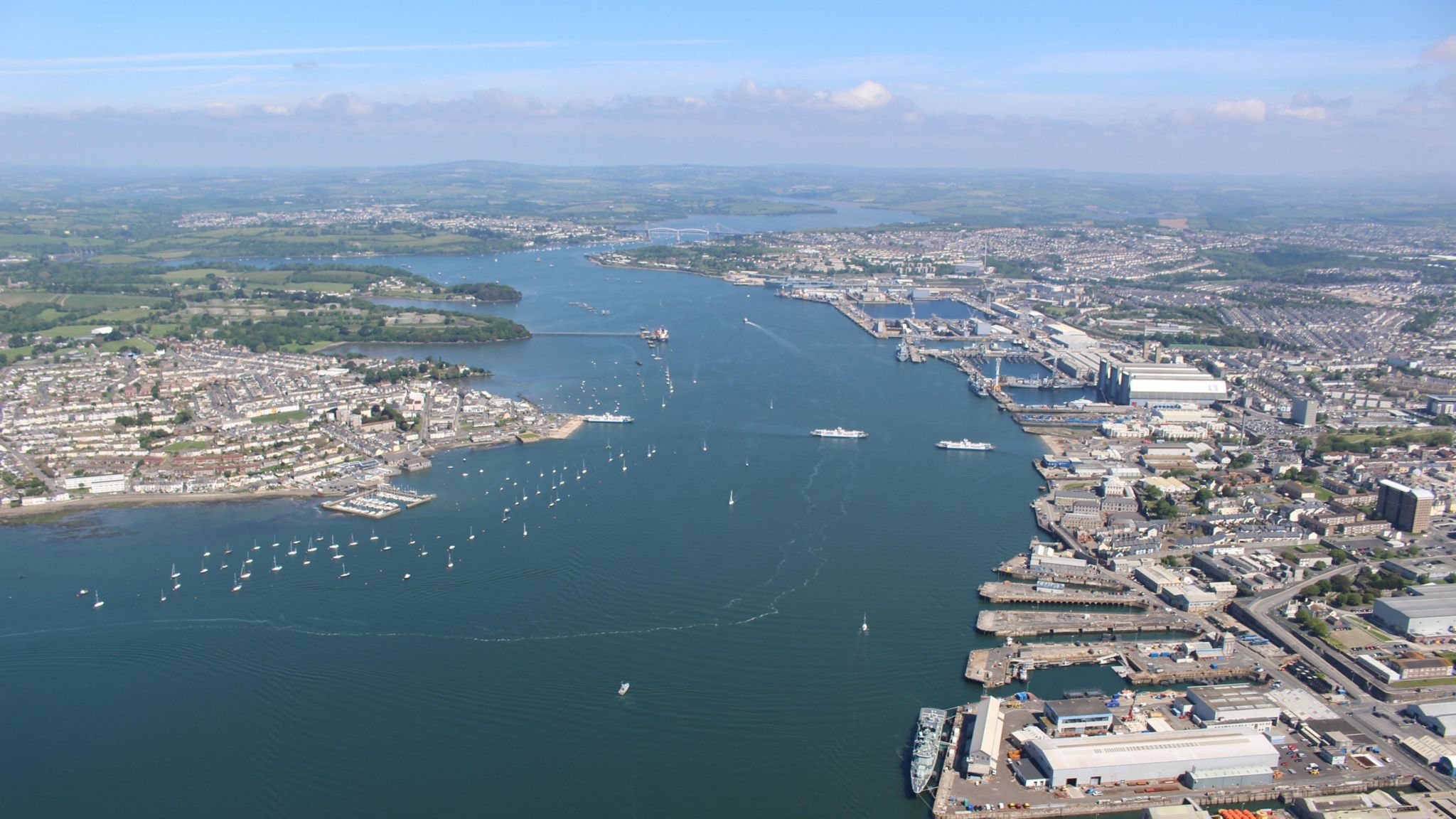 The port at Plymouth