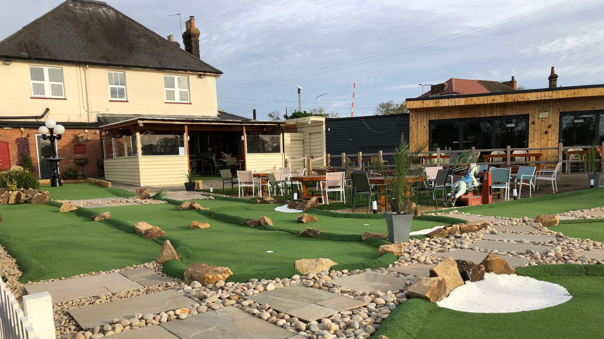 A general view of the Railway Inn's new mini golf course