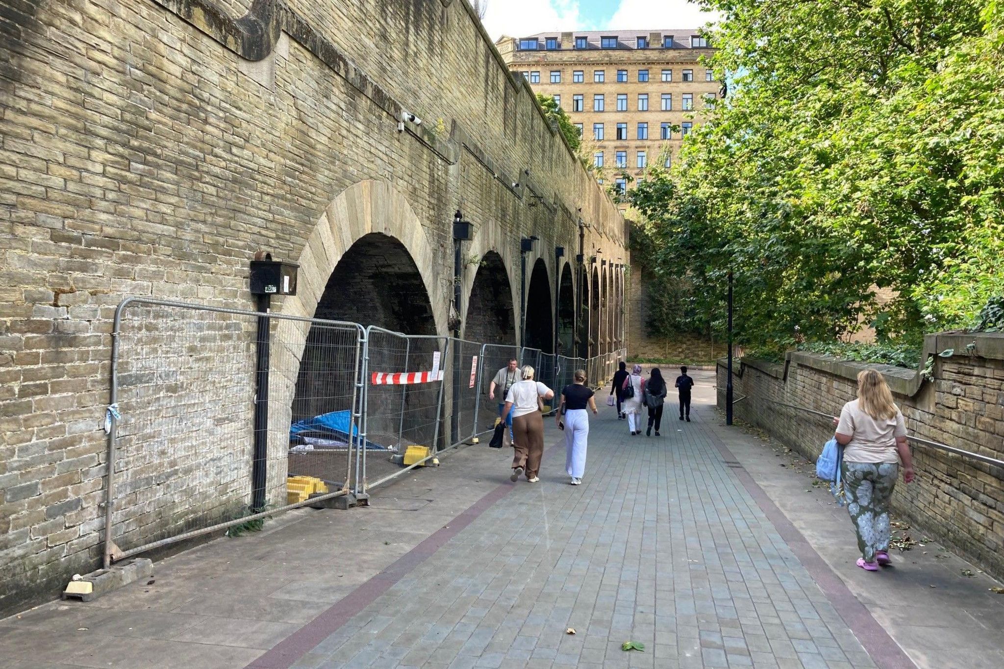 The walkway down to Bradford Forster Square