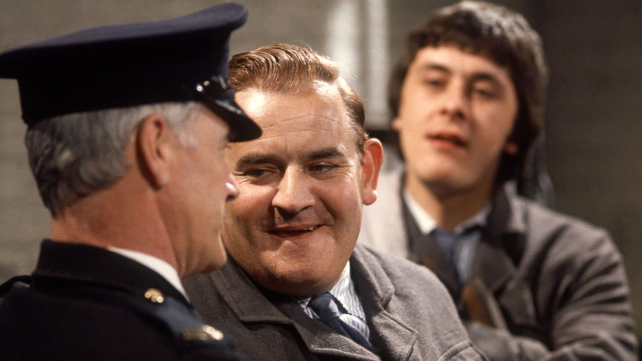 Porridge actors Fulton Mackay, Ronnie Barker and Richard Beckinsale