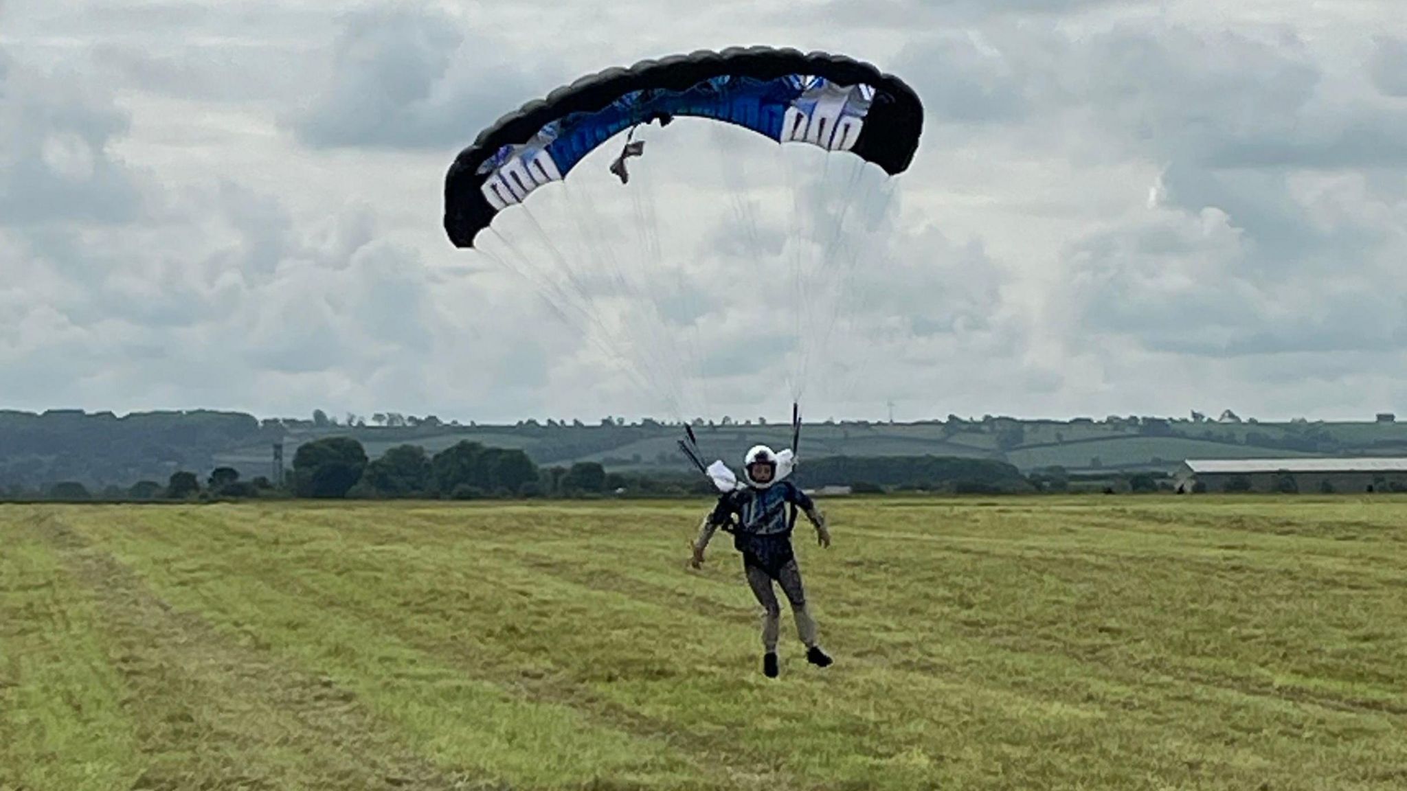 Dan Guest and parachute