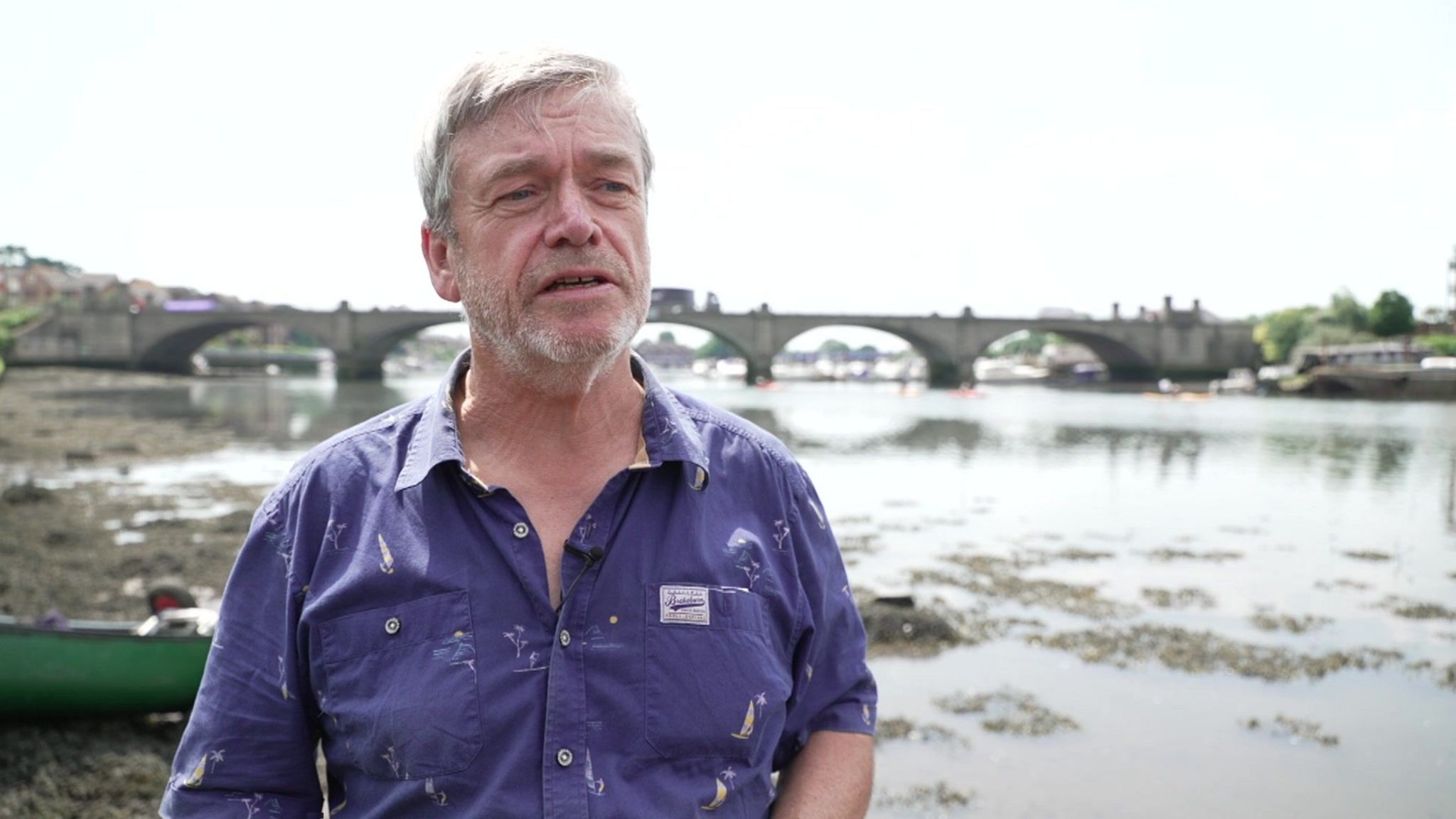 Gavin Millar, chairman of friends of the Itchen estuary stood in front of the river itchen