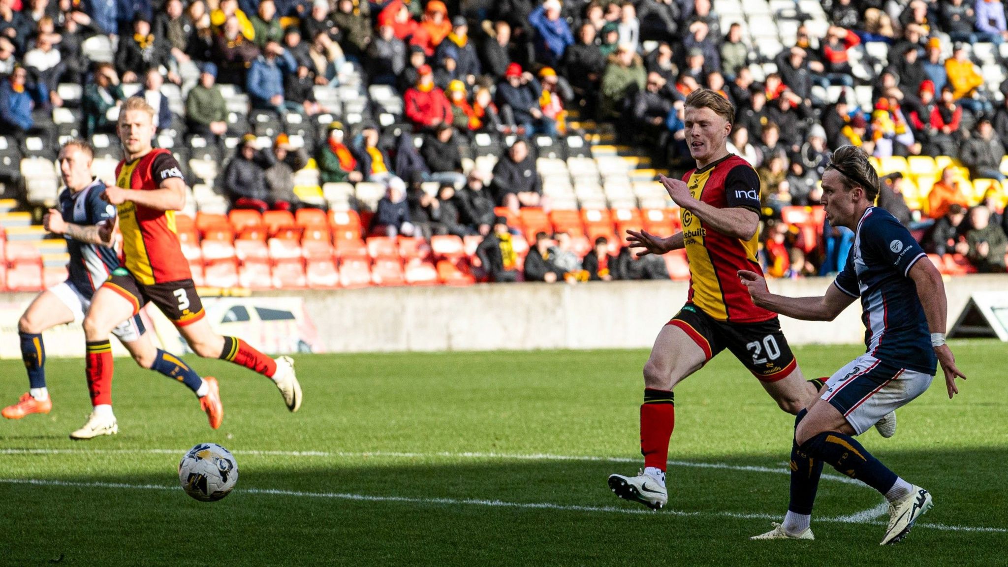 Ethan Ross scores for Falkirk against Partick Thistle