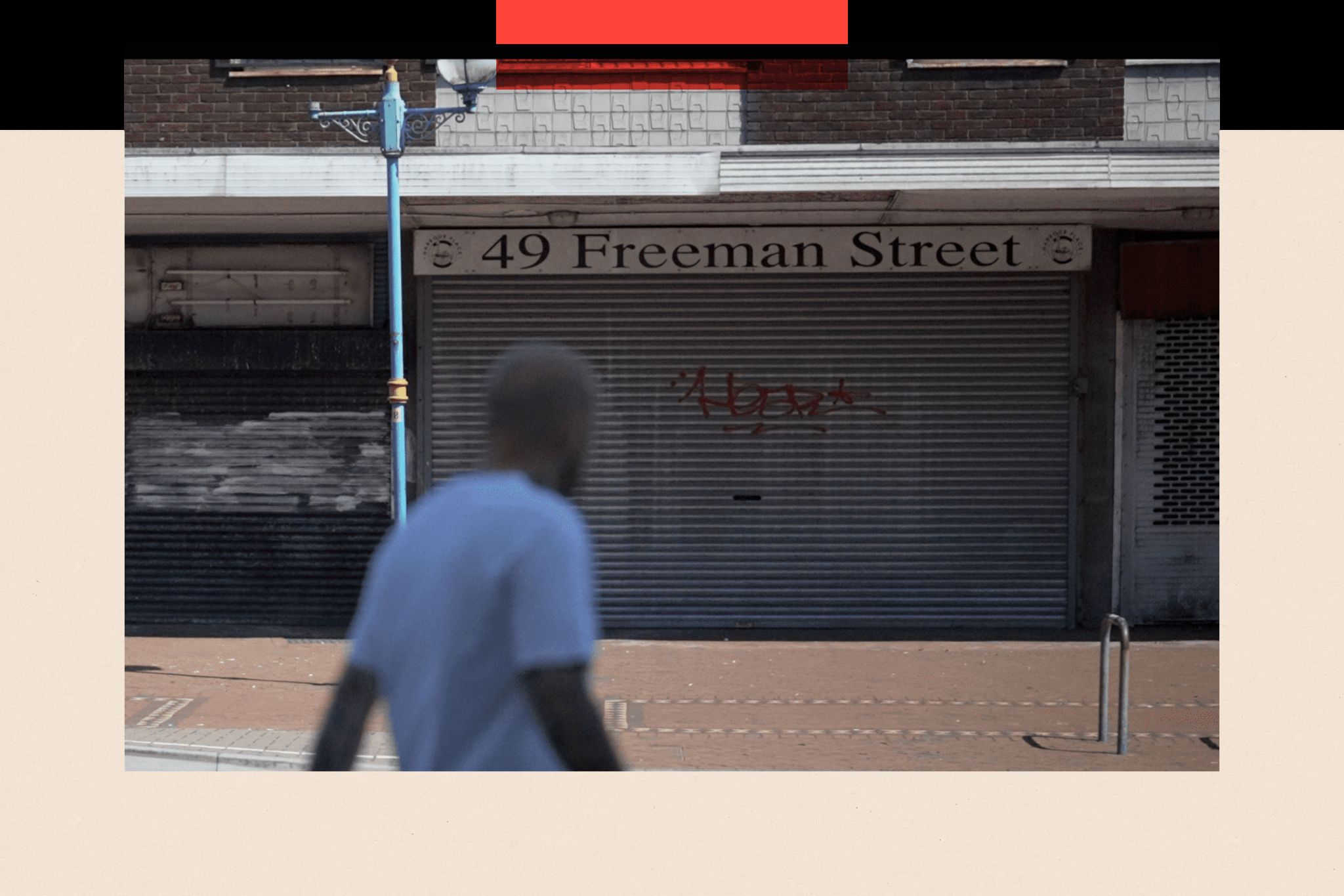 Shuttered shops in Grimsby
