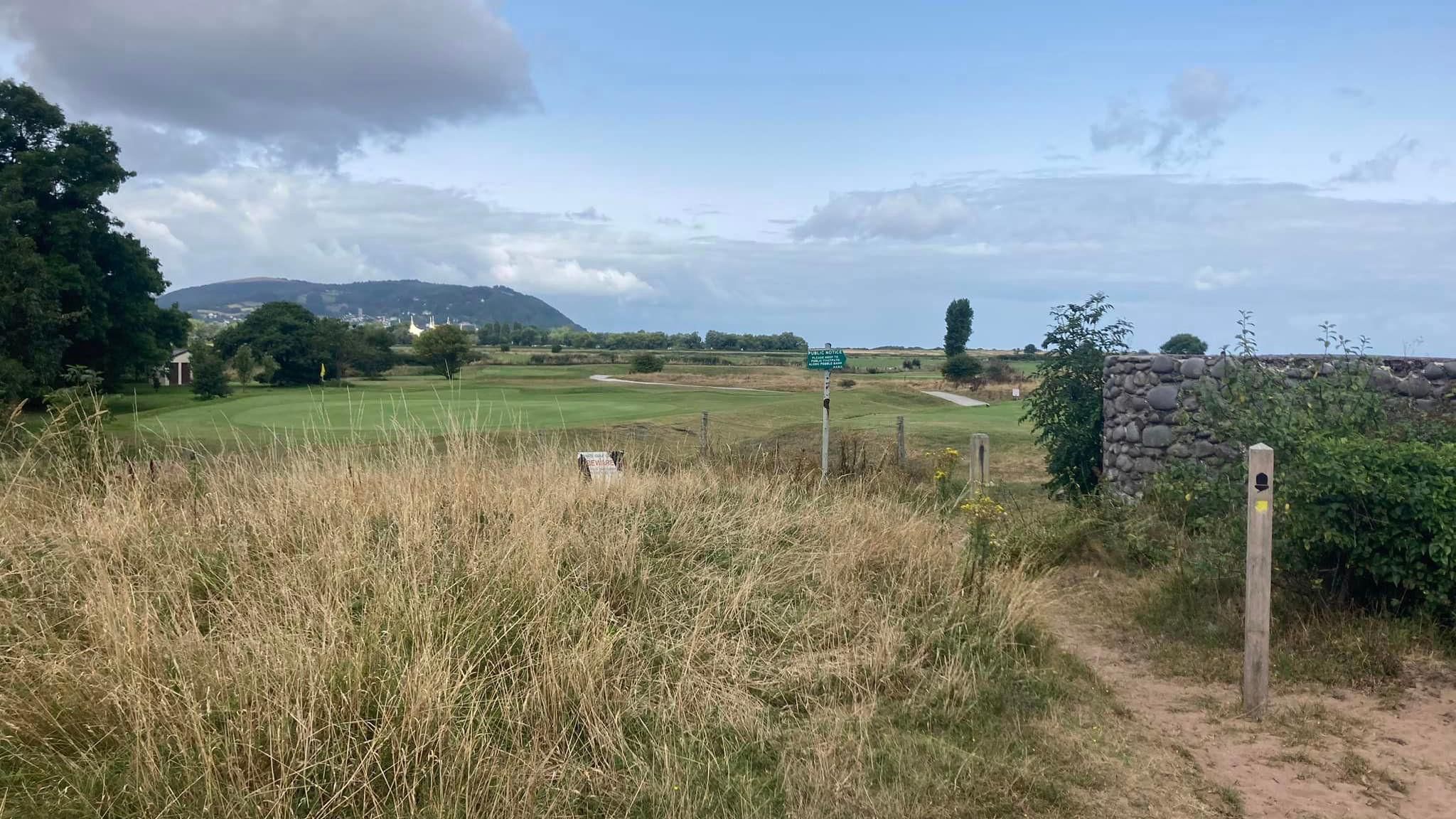 Southern entrance of the Minehead and West Somerset Golf Club, seen from Dunster Beach