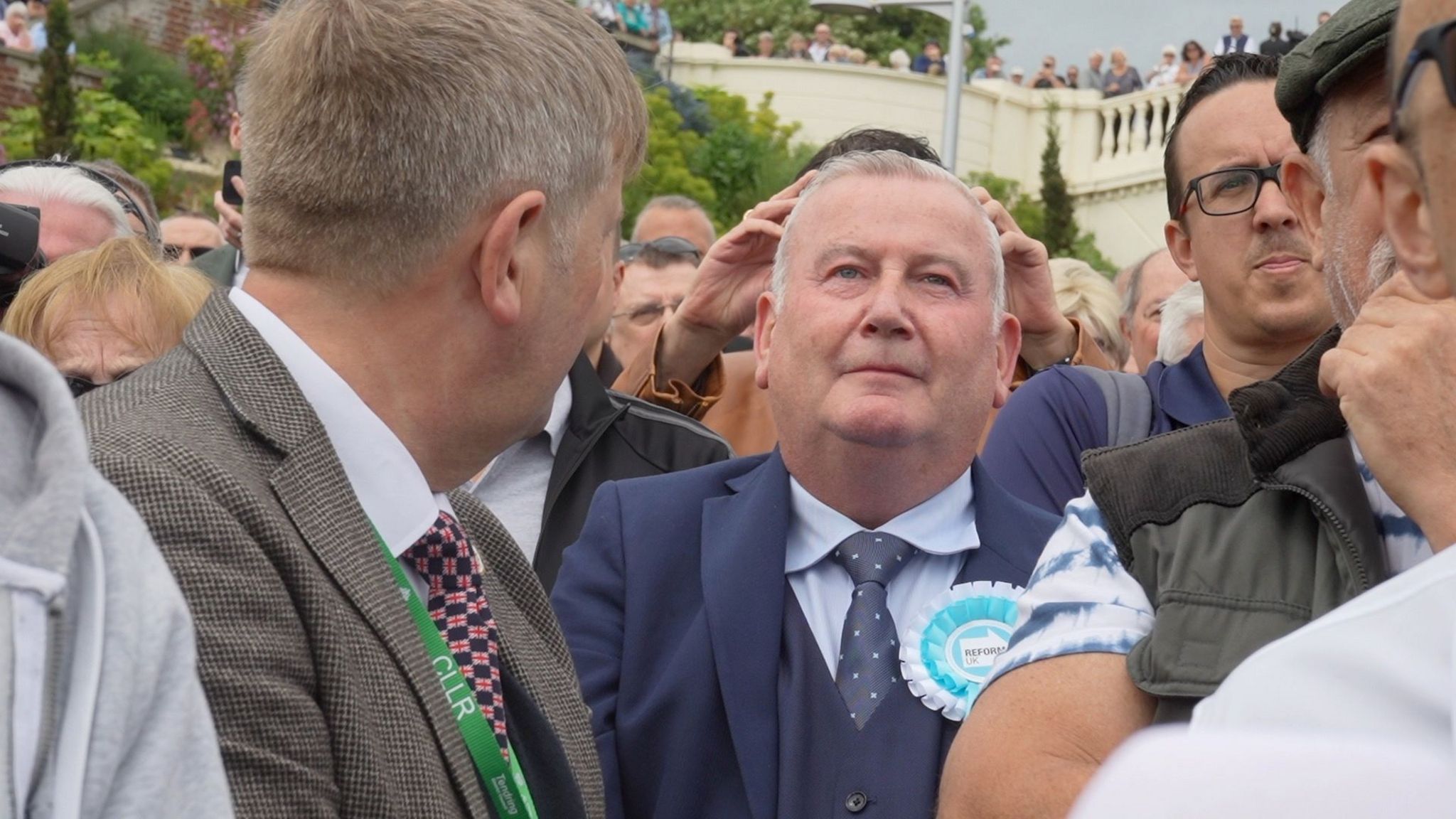Tony Mack at Nigel Farage's rally in Clacton