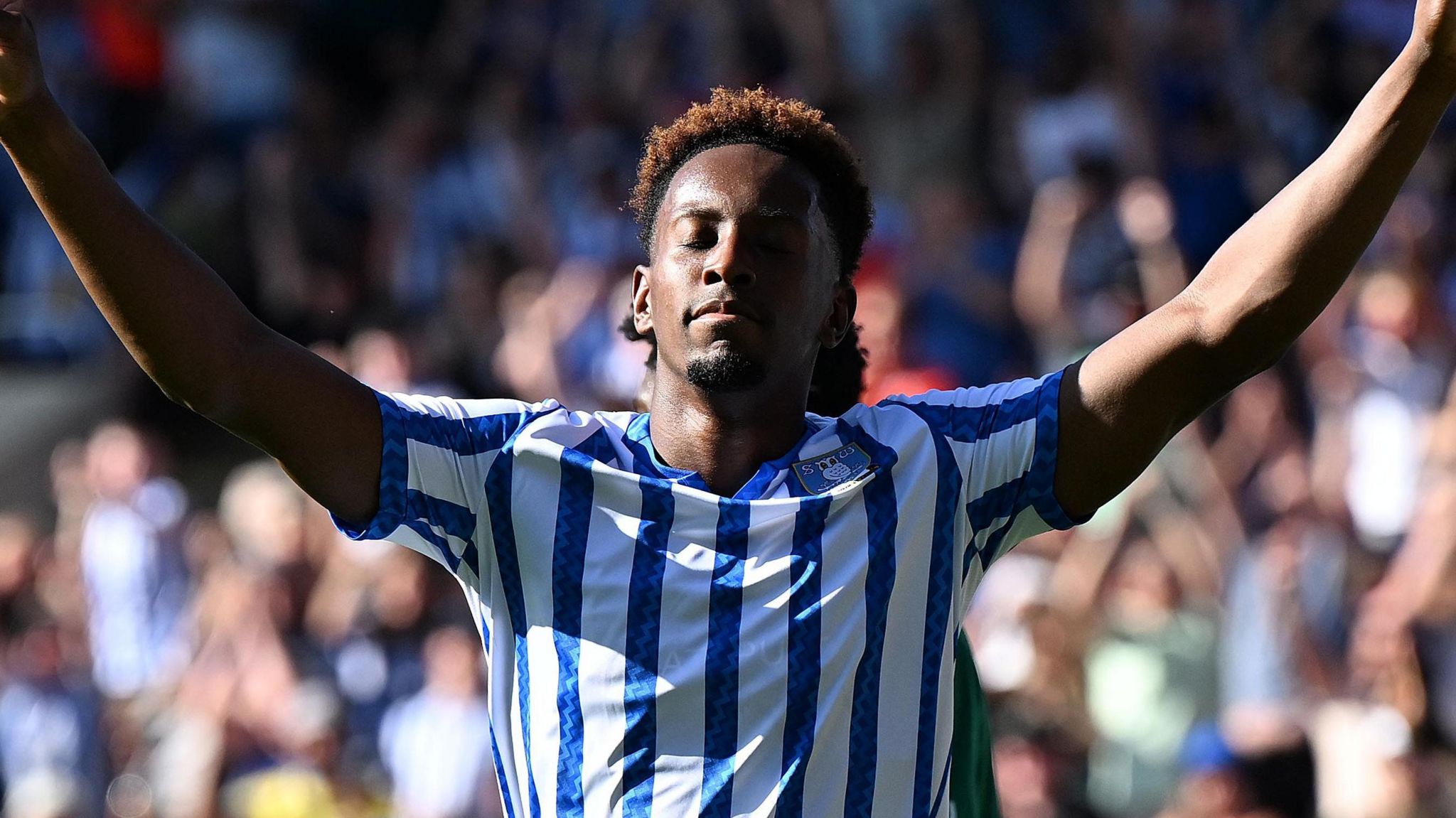 Jamal Lowe celebrates scoring for Sheffield Wednesday