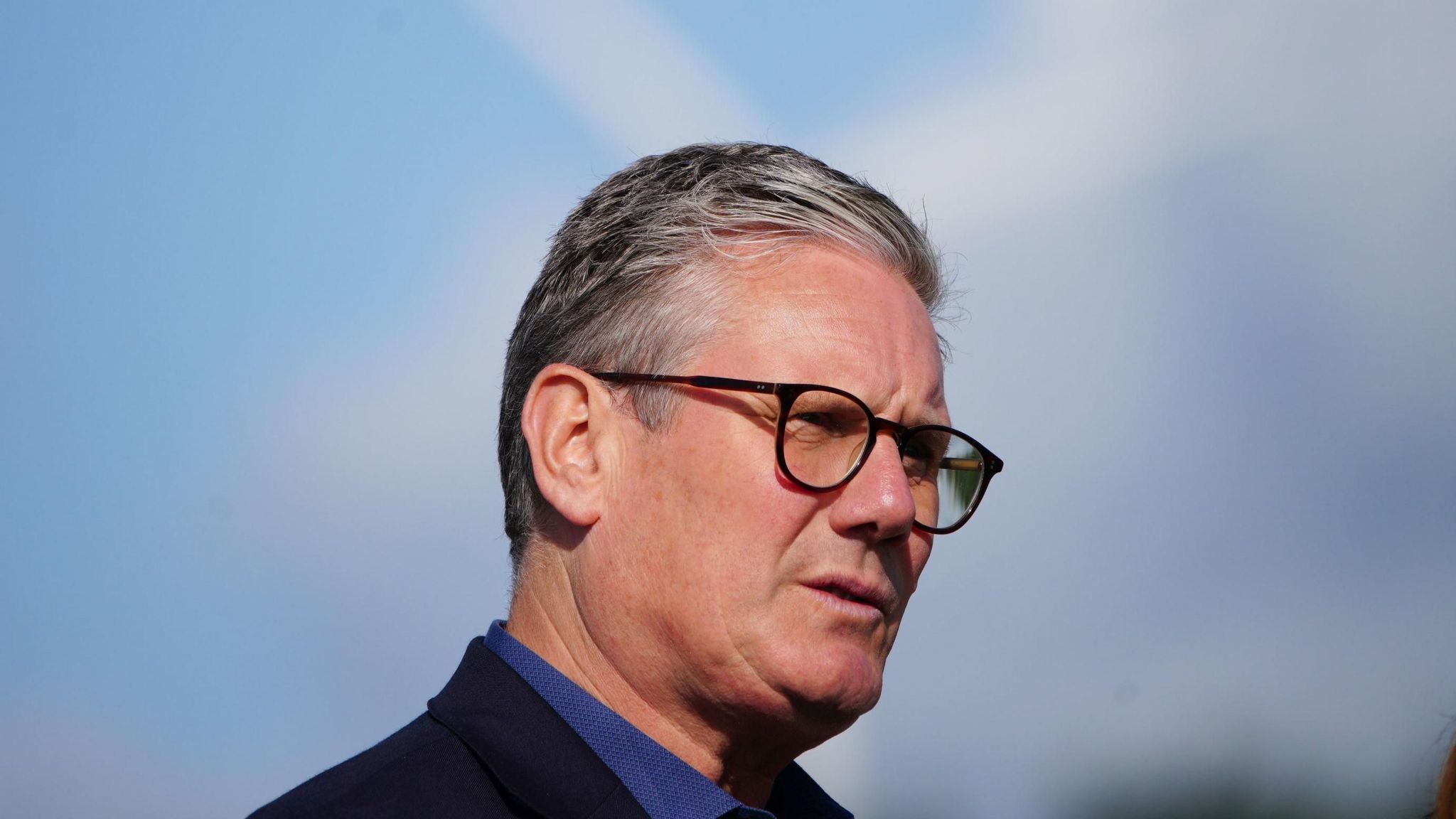 Sir Keir Starmer during a visit to Brechfa Forest West Wind Farm, a clean energy site in Pencader, South Wales