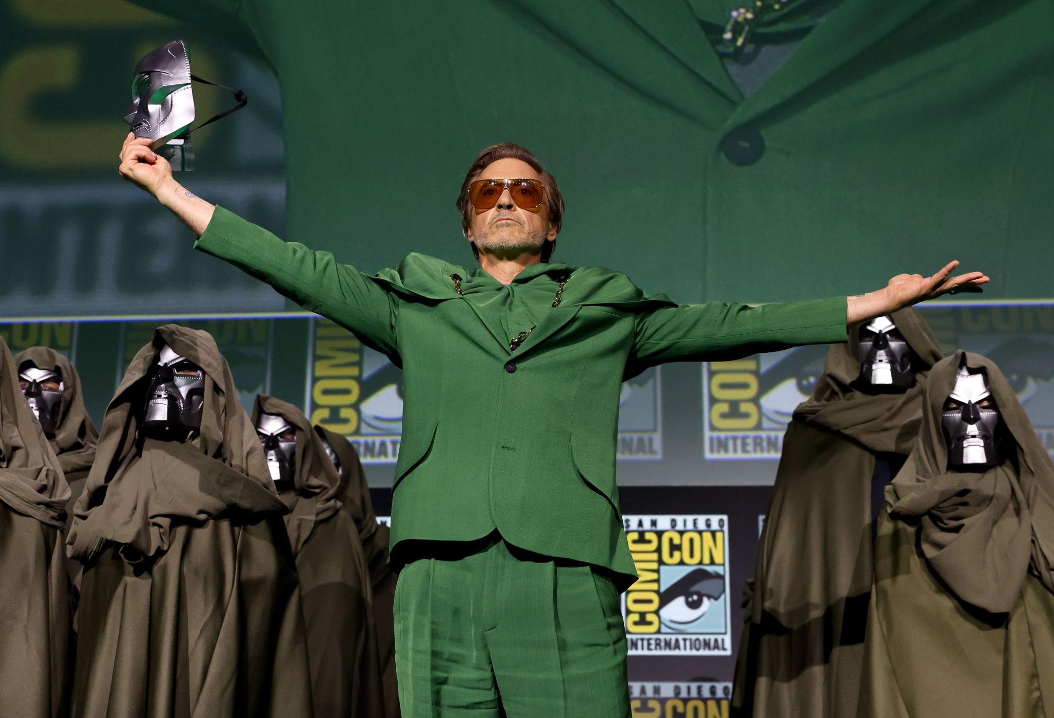 Robert Downey Jr unmasked as Doctor Doom 