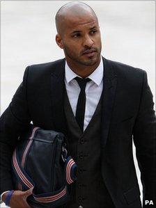 Ricky Whittle, arriving at court