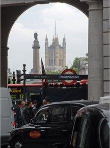 A view of London from Piccadilly Circus