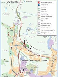 Weymouth road map