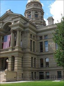 The Wyoming state capitol