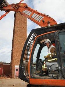 Demolition of Bishop Auckland fire station tower