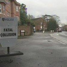 The scene of the collision in Reading