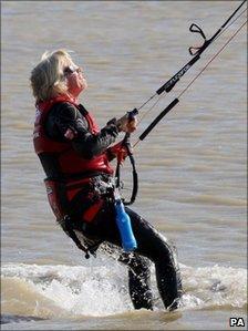 Sir Richard Branson during 2010 record attempt