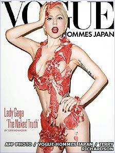 Gaga's beef bikini in Vogue