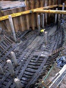 The medieval ship discovered in Newport, south Wales