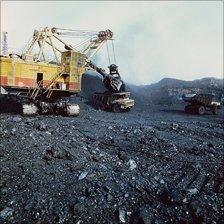 Open cast coal mining