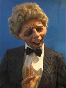 Spitting Image puppet of Margaret Thatcher at Grantham Museum