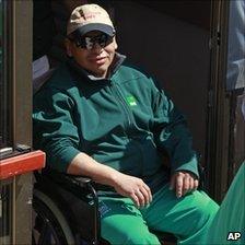Miner Jose Ojeda arrives at a hospital in Copiapo, Chile, after being rescued