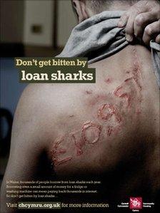 Hard hitting poster warning of the danger of loansharks