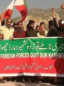 Jammu Kashmir Liberation Front rally in Muzaffarabad