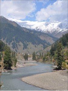 River valley in Pakistani-administered Kashmir